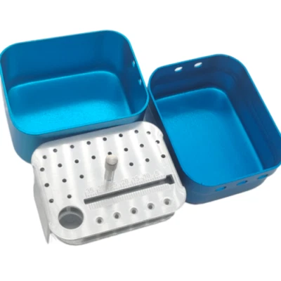 Dental Bur Holder Disinfection endo Box For Endo Files Gutta Percha Points Blue - Image 1 of 4