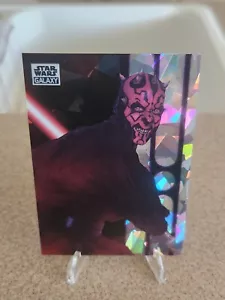 2021 Topps Chrome Star Wars Galaxy The Wrath of Maul #77 Darth Maul Atomic #/150 - Picture 1 of 8