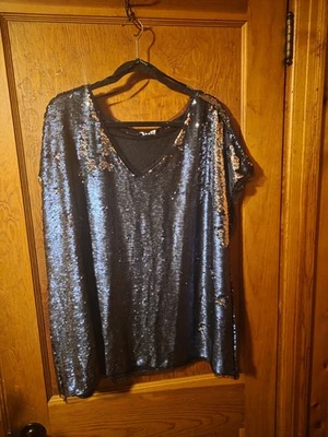 Top sin mangas para mujer Rebel azul/plateado Foto 1 de 4