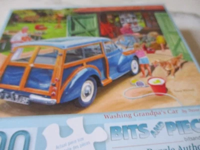 300 件 Trevor Mitchell 艺术拼图“洗爷爷的汽车”大画幅 18"x24" — 第 1/4 张图片