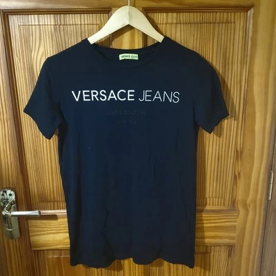 Camiseta VERSACE JEANS PARA HOMBRE Calce Ajustado Logo Manga Corta Cuello Redondo Negra Talla S Foto 1 de 4