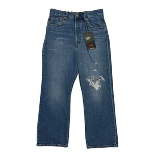 Nuevos pantalones de mezclilla elásticos de tiro súper alto tobillo recto Levis Ribcage para mujer talla 30x27 - Imagen 1 de 20