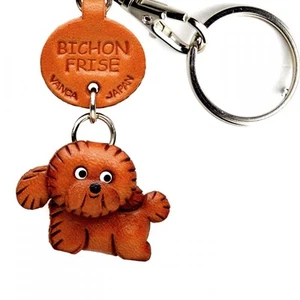 Llavero/anillo Bichon Frise Hecho a Mano 3D de Cuero para Perro *VANCA* Hecho en Japón #56707 - Imagen 1 de 10