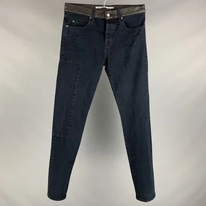 MCQ by ALEXANDER MCQUEEN Size 32 Navy Distressed Cotton Jeans - Picture 1 of 7
