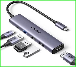 UGREEN Revodok USB-C Hub PD 100W 4K HDMI 3xPorts Multiport Adaptateur - Photo 1/13