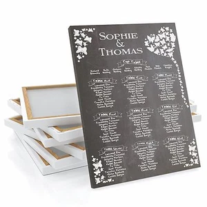 Tabla de tiza mariposa mesa de boda plano de asientos tabla de lona impresión cartel menú - Imagen 1 de 4
