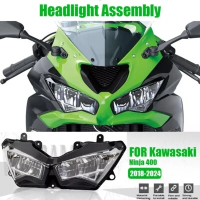 Conjunto de farol dianteiro transparente compatível com Kawasaki Ninja 650 2020-2024 2021 2022 23 - Imagem 1 de 4