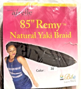 NEW Afrelle 85” Remy Natural Human Hair Yaki Braid Color #30 - Picture 1 of 3