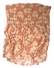 Torrid Muted Peach Floral  Smocked Tube Top Strapless Tank Top 3X