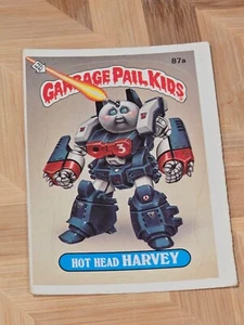 ✅ GPK 1986 HOT HEAD HARVEY 87a OS3 - Garbage Pail Kids Sticker - NO COPYRIGHT - Picture 1 of 8