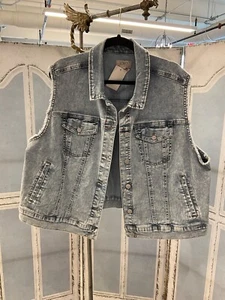 Logo by Lori Goldstein vest denim size 22W - Picture 1 of 1