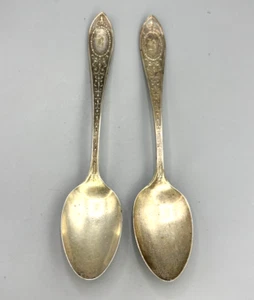 ADAM 1907 STERLING TEASPOON BY WHITING MFG. CO "B" Set of 2 - Picture 1 of 6