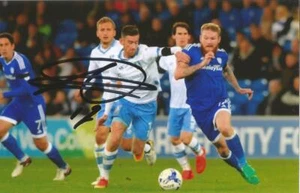 CARDIFF: ARON GUNNARSSON SIGNED 6x4 ACTION PHOTO+COA - Picture 1 of 1