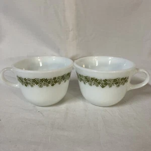 Juego de Colección de 2 TAZAS DE FLOR DE PRIMAVERA PYREX CRAZY MARGARITA vaso de leche de té café ¡FS! - Imagen 1 de 6