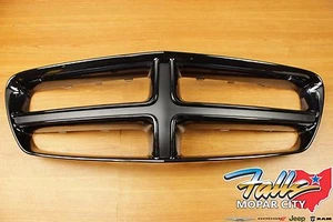 2011-2014 Dodge Charger Gloss Black Smoked Chrome Finish Front Grille OEM Mopar - Picture 1 of 12