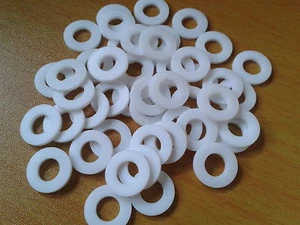 US Stock 10 pcs New PTFE Teflon Washer Gasket 35mm x 45mm x 2mm ID35 OD45 H2 mm - Picture 1 of 3