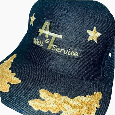 De colección A & T Well Service Malla Snapback Dorado Huevos Revueltos Sombrero Gorra Hecho en EE. UU. USADO EN EXCELENTE ESTADO Foto 1 de 4