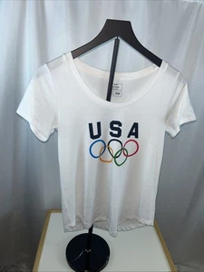 United States Olympic Team/ Team Apparel XS White T-shirt Graphic USA Sports - Picture 1 of 7