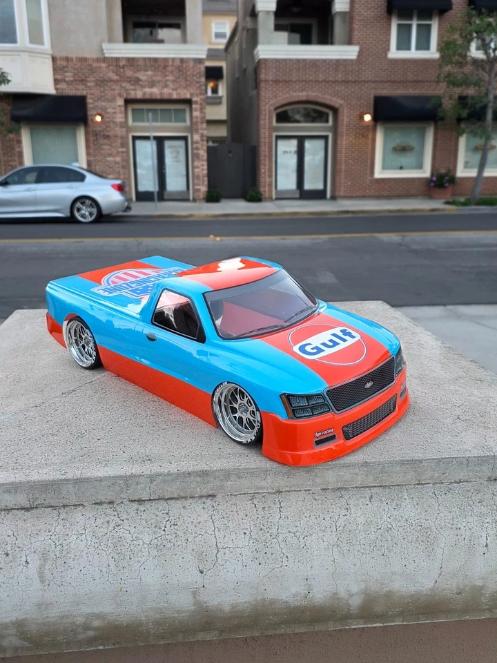 Tinta personalizada 200mm 1/10 SILVERADO somente o corpo - 4Tec-2 RDS DC10 YD2 RMX FZ02 TT02 - Imagem 1 de 4