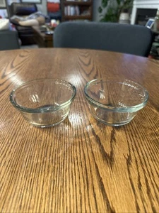 Anchor Hocking Vintage Glass 6oz 177 mL Custard Cup Set Of 2 *Chipped - Picture 1 of 19