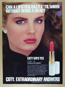 1983 Coty 24 Luminescent Lipstick vintage print Ad - Picture 1 of 1