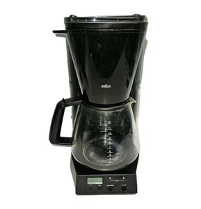 Braun KF-180 Tipo 3115 Macchina da Caffè 12 Tazze Nera 1200W con Caraffa Made in Germany - Foto 1 di 7