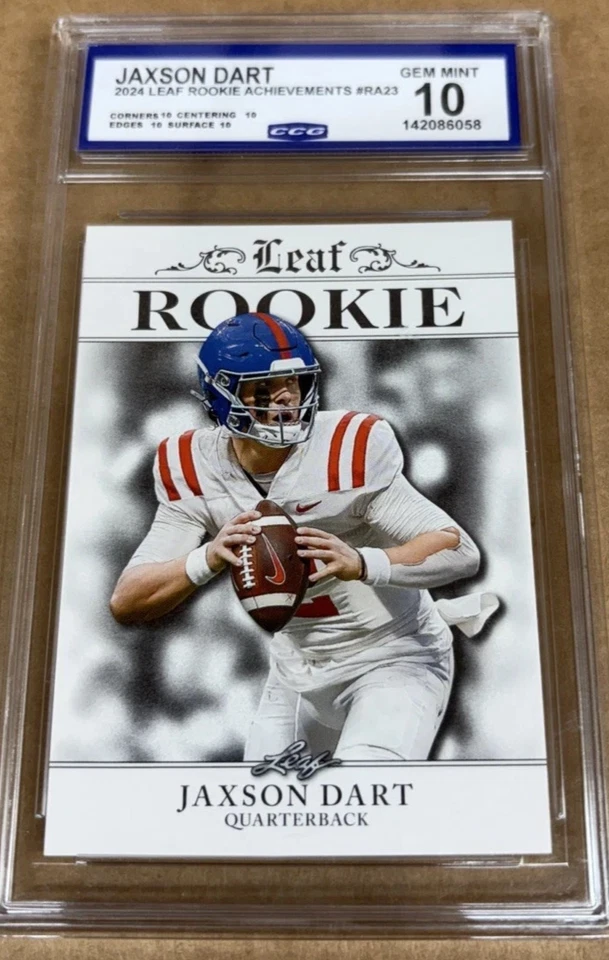 Jaxson Dart 2024 Leaf Rookie Achievements #RA23 CCG 10 Foto 1 de 1