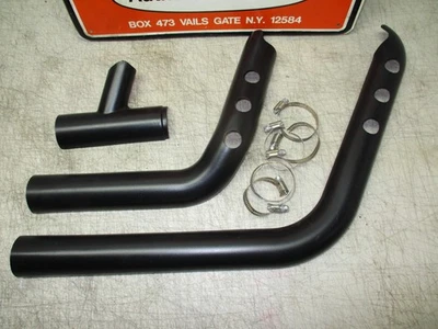 HARLEY DAVIDSON SOFTAIL STREET BOB LOWRIDER HEADERS BLACK HEAT SHEILDS M8 18-UP Foto 1 de 3
