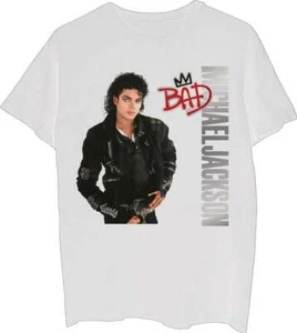 Camisa de video artista MTV Michael Jackson Silver Bad MJ King of Pop Music 10290107 - Imagen 1 de 4