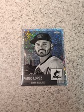 2022 Topps Chrome Platinum Anniversary #491 Pablo Lopez Black & White Mini...