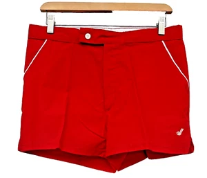 Vintage 70's Jantzen Mens Red with White Trim Casual Tennis Shorts SZ 34 NWOT - Picture 1 of 7