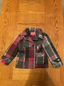 Dillhouse Coat Girls Size 4T plaid pink - Picture 1 of 3