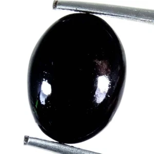 5.15Cts 10X13X4mm 100% Natural Rare Quality Black Spinel Oval cab Loose Gemstone - Picture 1 of 3