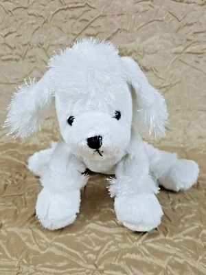 Caniche Ganz Lil'kinz perro blanco 7" largo HS 014 Foto 1 de 4