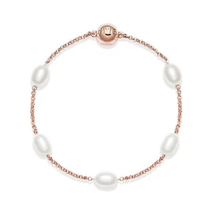 Interlude Small Freshwater Pearl Bracelet Freshwater Pearl Rose Gold Plated - Picture 1 of 1