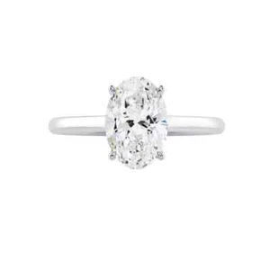 1.00 Ct IGI GIA HRD Lab Grown Diamond Solitaire Engagement Ring 14k White Gold - Picture 1 of 9