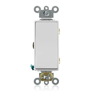 Leviton 5693-2GY Rocker Switch Decora 3-Way 15 Amp 120/277 VAC Self-Grounding - Picture 1 of 1