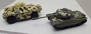 1973 Matchbox Weasel Desert Camo Diecast Military Vehicle + British Centurion Ta - Picture 1 of 7