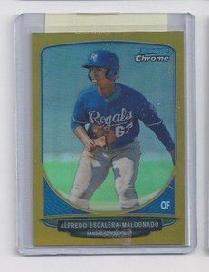 ALFREDO ESCALERA-MALDONADO 2013 Bowman Chrome Gold Refractor Rookie #/50 QTY 2