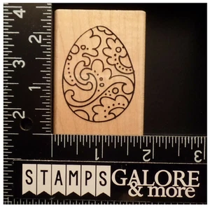 Stampendous Rubber Stamps PAISLEY EASTER EGG #T25 - Picture 1 of 2