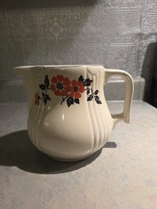 Hall Superior Quality Red Poppy Radiance Jug Pitcher 1940’s Vintage - Picture 1 of 10