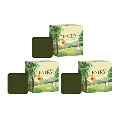 3x Fairy Scrub Gluta Soap Bar Brightening Smooth Soft Skin Coffee Green Tea 50 g - Image 1 of 4