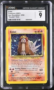 Entei 6/64 Neo Revelation ❗ Doppio Errore Holo CGC 9 Carta Pokemon Vintage WOTC - Foto 1 di 2