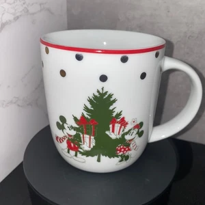Disney Mickey Minnie Mouse Christmas Mug Tree Gifts Spot Design 4.5" Tall - Picture 1 of 8