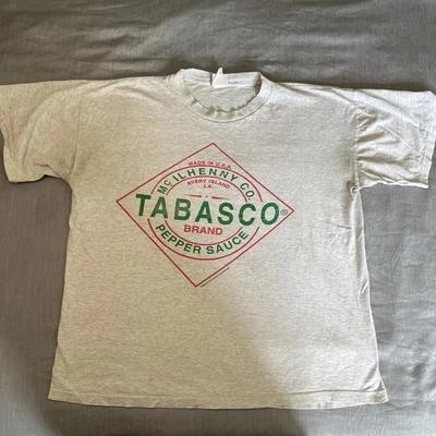 Винтажная футболка 90-х Tabasco Sportswear размер L/XL слегка состаренная - Изображение 1 из 4