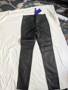 Jimmy Choo For H&M Black Nappa Lamb Leather Pants Size 10 - Picture 1 of 12