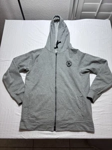 CONVERSE Men's Gray Full Zip Hoodie Size Large Jacket - Picture 1 of 11