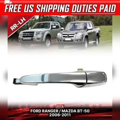 Manija de puerta exterior trasera cromada para Ford Ranger Mazda BT-50 2006-2011 LH Foto 1 de 4