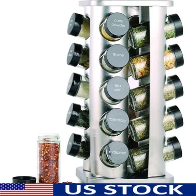 Organizador de estante para especias de 20 tarros con programa giratorio Lazy Susan & Spice nuevo Foto 1 de 4
