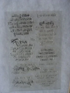 NEW UNUSED In Sympathy Stamp Words Frantic Stamper Clear Cling Sentiments NOP - Picture 1 of 7